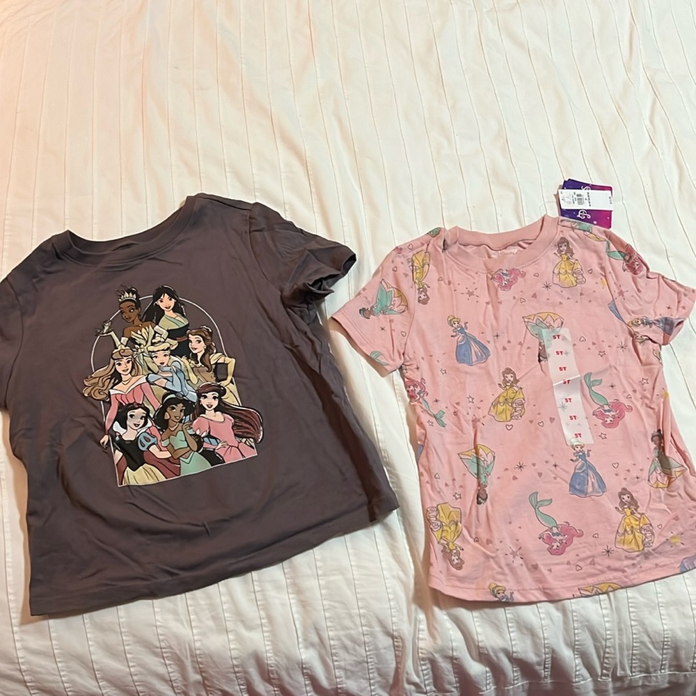 TWO PACK Disney Princess 5T Shirts